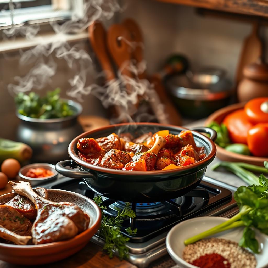 Cooking Method for Perfectly Tender Lamb Chops Cooked in a Tajine