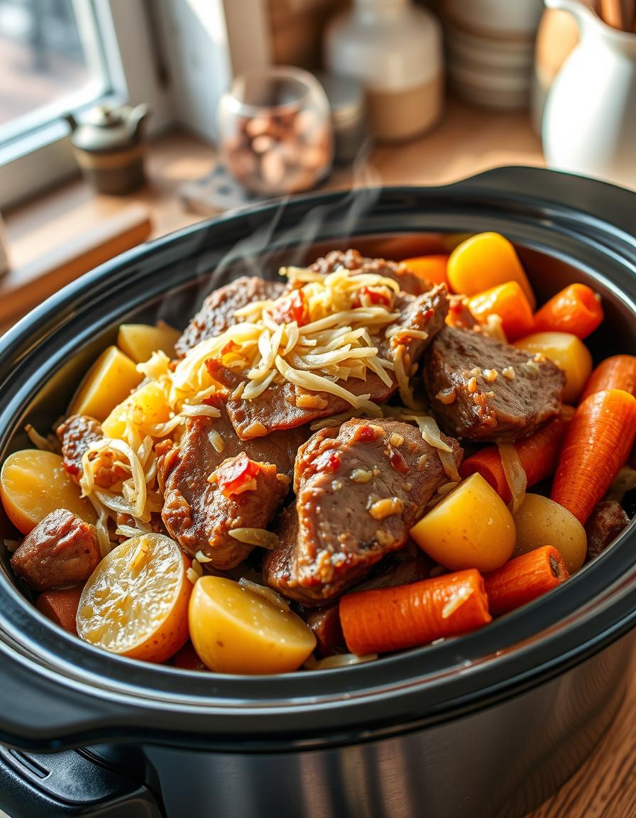 Comforting Pork and Sauerkraut Slow Cooker Recipe
